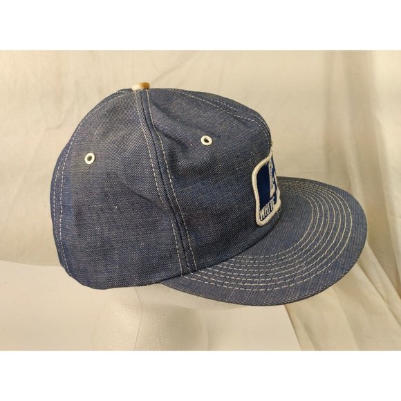 WHITE TRUCKS WT K-Brand Cap Trucker Hat Snapback Baseball Vintage 80s denim - Picture 4 of 9